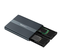 Qoltec Obudowa M.2 NVMe SATA USB-C 2x 2TB - 1213296 - zdjęcie 2